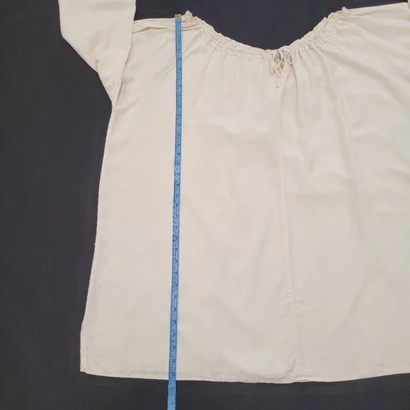 Soft Surroundings Drawstring Neck Long Sleeve Silk Top - Picture 5 of 15